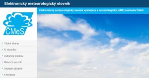 Přečtete si více ze článku Elektronický meteorologický slovník – nově