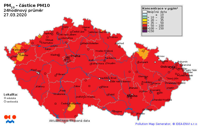 Přečtete si více ze článku Zhoršená kvalita ovzduší na území ČR